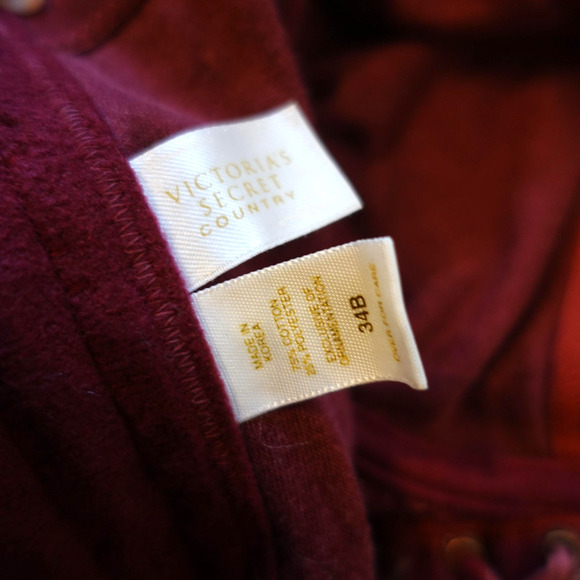 Vintage Y2K Victorias Secret Country Bustier Corset Top 34B Velvet Boho Lace Up - Picture 4 of 8